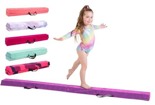 Trave ginnastica artistica per casa - 210/240/270/300 - Incredibile attrezzatura per l'equilibrio per i bambini a casa - Finta pelle scamosciata, schiuma EVA ad alta densità - cinghie per il trasporto