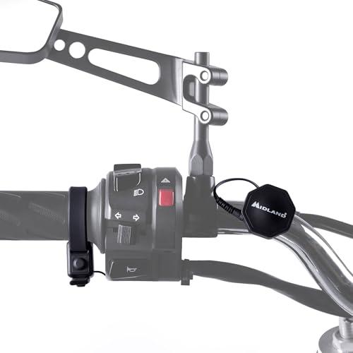 Midland BTT Button Pulsante Bluetooth da Moto per BTTalk App, Accessorio per Qualsiasi Marca di Interfono, Comunica in Sicurezza Senza Togliere le Mani dal Manubrio