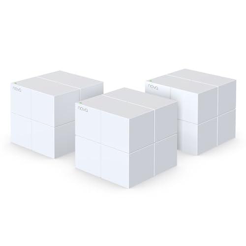 Tenda Nova MW6 WiFi Mesh, Dual Band AC1200, 2 Porte Ethernet Gigabit, Modalità Router e Access Point, Parental Control, 3 Pezzi con Copertura 300m