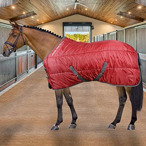 Horses Coperta Box Essential 300g Rosso 145 cm, Ottima Fattura, Utile per Proteggere Il Cavallo dagli Sbalzi di Temperatura, dalla Pioggia e dagli Insetti