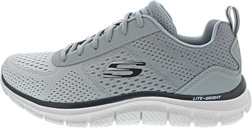 Skechers Track Ripkent, Sneaker Uomo, Light Grey Mesh/Synthetic, 44 EU