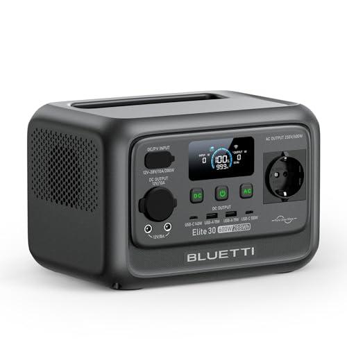 BLUETTI Generatore Solare Elite 30 V2, Batteria di Backup LiFePO4 da 288Wh, 600W AC Uscita (1500W Picco), 0-100% in 70 Minuti, per Campeggio, Viaggi su strada, Interruzioni (Pannello Solare Opzionale)