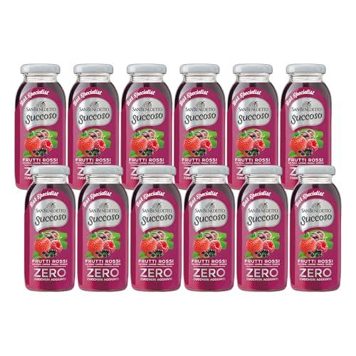 San Benedetto, Succoso Zero Bar Specialist Frutti Rossi, 12x200 ml, Bevanda a base frutta Leggera e Dissetante, Senza Zuccheri aggiunti