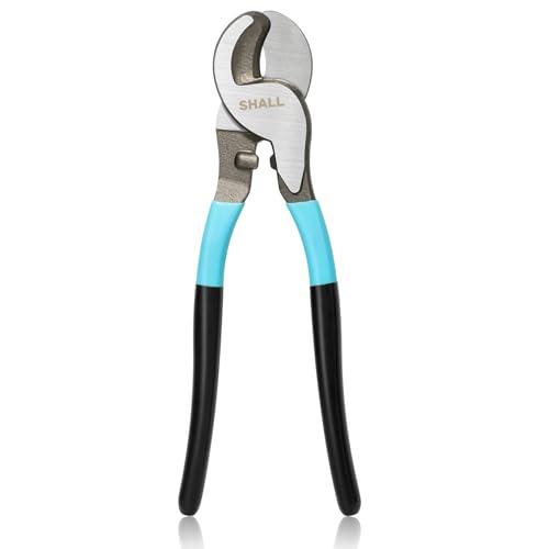 SHALL Tronchesi per cavi, 9,44 pollici/240 mm, utensili per il taglio di cavi ad alta durezza con impugnatura antiscivolo, ideali per il taglio e la spellatura puliti di cavi in ​​rame