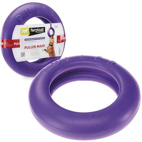 Ferplast Gioco Cane, Anello Addestramento Cani da Masticare, per Corsa, Salto, Tiro, Materiale Robusto Atossico, Galleggiante, PULLER MAXI, Giochi per Cane Grande, 1 Anello Fitness