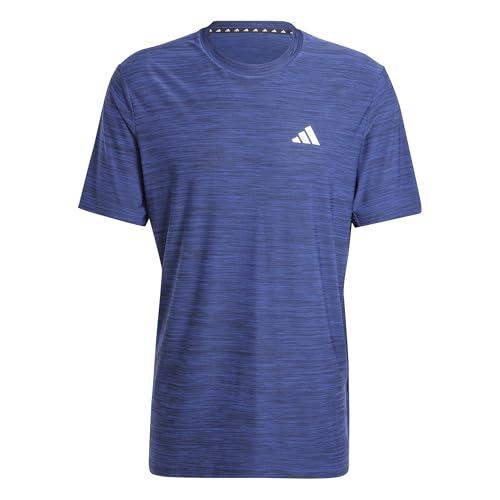 adidas Uomo Train Essentials Stretch Training Tee, Dark Blue/Black/White, S