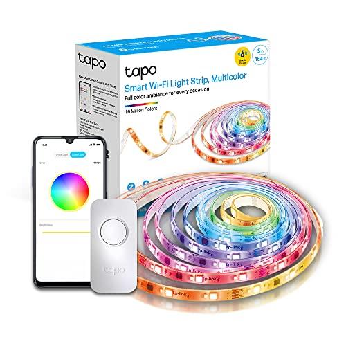 TP-Link Tapo L930-5 Striscia LED Smart 5m, Impermeabile IP44, DIY Multicolore Segmentato, LED Bianchi, WiFi Strisce LED RGBIC, Alexa, Google Assistant, Luci LED Adatto per Casa, Bar