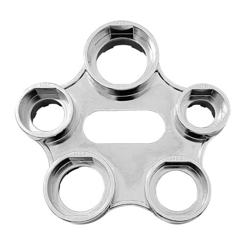 QILUCKY Chiave multifunzione, diverse specifiche, 10 misure, acciaio inossidabile, chiave di servizio universale, aeratore di ricambio (argento)