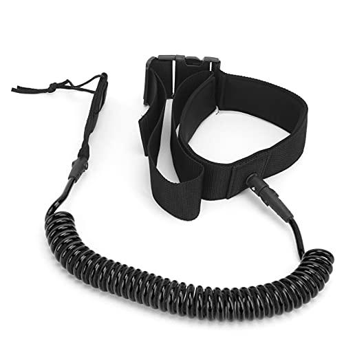 Keenso Leash della Tavola da Surf, Corda di Surf in Vita TPU Eliciformi Confortevole Corda di Trazione di Sicurezza Ad Alta Goccia (Black