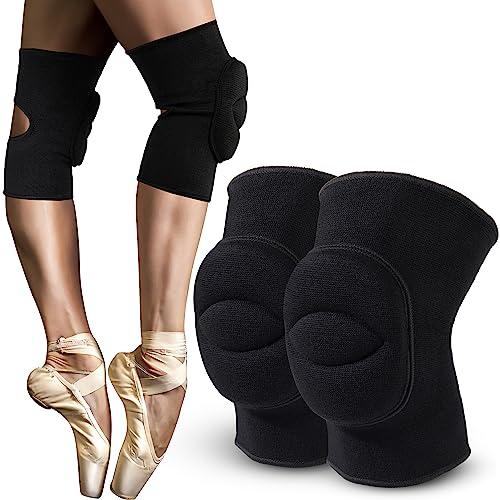 Aiseyi Ginocchiere Pallavolo Danza Spugna Spessa 20 mm Ginocchiera Morbida di Sostegno Del Ginocchio Manica Elastica per Bambina Donna Ginnastica Ritmica Yoga Balletto Pole Dance 1 paio
