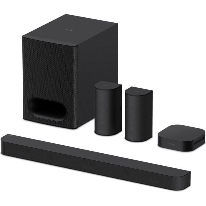 Sony BRAVIA Theatre System 6 (5.1 canali Surround Sound, 1000 W, con altoparlante posteriore e subwoofer, Dolby Atmos, DTS:X, AI Voice Zoom 3 con BRAVIA TV, DSEE, modalità multi-stereo per feste) nero