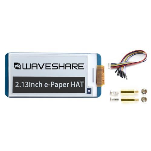 Waveshare 2.13inch E-Paper Display HAT V4 Version 250x122 Resolution, Supports Black/White 2-Color, Compatible with Jetson Nano/Raspberry Pi 4B/3B+/3A+/3B/2B/1B+/1A+/Zero 2 W/Zero W/Zero