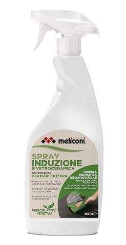 Meliconi Eco Spray Induzione e Vetroceramica, Detergente per Piani Cottura, Formula Enzimatica, Senza Acidi, Risciacquo Facile, 500ml