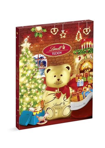 Lindt Calendario dell'Avvento Orsetto, 24 Cioccolatini di Finissimo Cioccolato al Latte, 170g