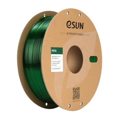 eSUN Filamento PETG 1.75mm, Filamento per Stampante 3D PETG, Precisione Dimensionale +/- 0.05mm, Bobina da 1kg (2.2 libbre) Filamento per Stampa 3D per Stampanti 3D, Verde