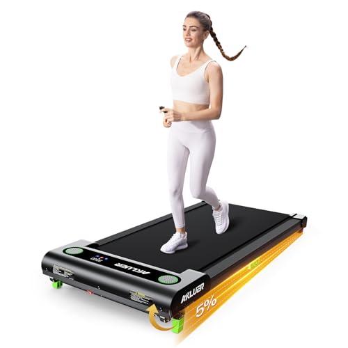 Akluer Tapis Roulant Elettrico con Inclinazione Regolabile - 2.5HP, Velocità 1-6 km/h, Pedana 90x40 cm, Portata Max 145 kg, Display LED, Compatto per Casa, Ufficio e Palestra