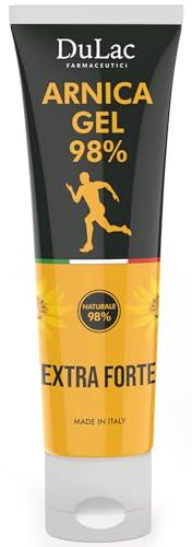 Dulàc, Arnica 98% Gel Extra Forte, 100ml, Arnica per Cavalli Uso Umano, Gel Corpo Rinfrescante con Mentolo e Olio di Buriti, per Massaggiare la Pelle di Muscoli e Articolazioni, Made in Italy