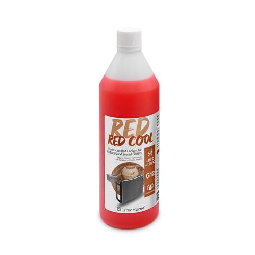 ErrecHome Red Cool, Liquido Radiatore Rosso Fluorescente Concentrato, antigelo G12 con pacchetto inibitore a base organica OAT, 1 Litro