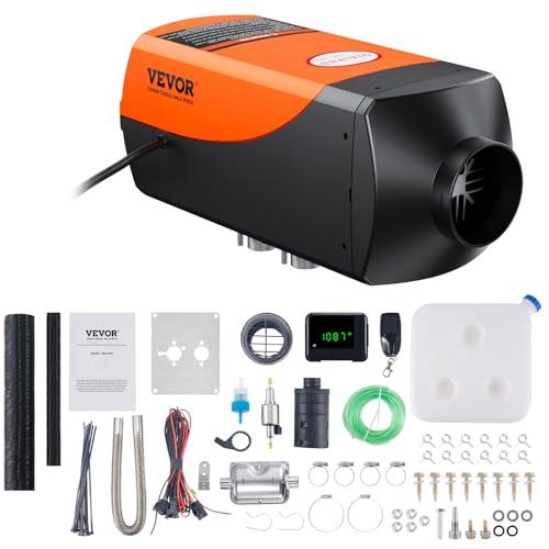 VEVOR Riscaldatore d'Aria Diesel per Auto Camper Camion RV 12 V 2 KW Temperatura Regolabile 8℃ -36℃ Controllo Remoto, Riscaldatore da Parcheggio per Auto Consumo di Carburante 0,16-0,26L/h BTU 10-15m²