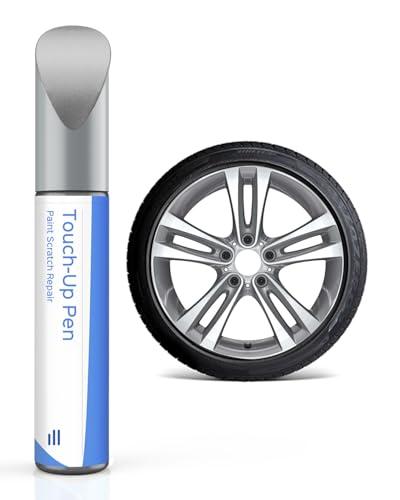 Ferric Grey/Light Grey Vernice per ritocchi dei cerchioni, compatibile con cerchioni BMW, riparazione fai da te di danni al marciapiede con vernice colorata coordinata