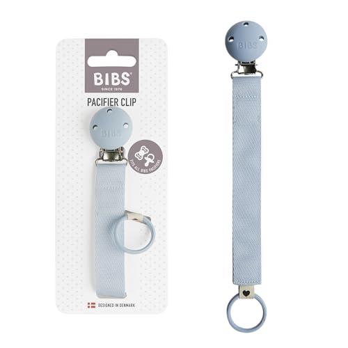 Nastro per clip per ciuccio BIBS - Fissa il ciuccio del tuo bambino con un resistente nastro di poliestere e una clip di metallo senza nichel - Compatibile con tutti i ciucci BIBS