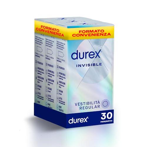 Durex Invisible, Preservativi Ultra Sottili, 30 Profilattici