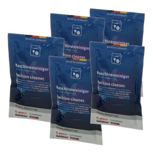 M Shop Italia Sgrassante pulitore detergente lavastoviglie in polvere 5 BUSTE da 45gr 00312193 compatibile con Bosch Siemens Neff Gaggenau elimina odori, incrostazioni e grassi residui