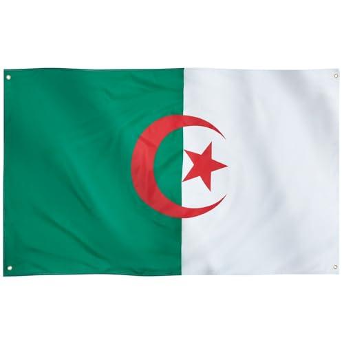 Runesol Bandiera Algeria, 91x152cm, 3ft x 5ft, 4 Occhielli, Bandera Algerina, العلم الجزائري, Bandiera Nazionale dell'Algeria, Interno, Esterno, Yennayer