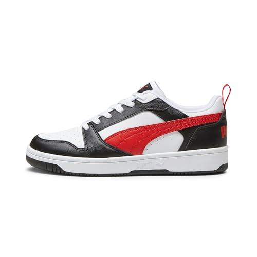 PUMA Rebound V6 Low, Sneaker Unisex-Adulto, White for all Time Red Black, 45 EU