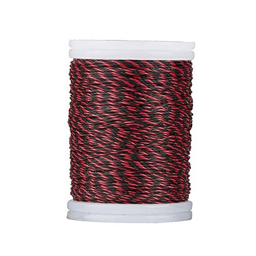 Namvo Corda per Arco da 110 m Filo per servire e Corda in Nylon Resistente per Archi Forniture per tiro con L'Arco Adatte per Sport all'Aria Aperta (Rosso e Nero)