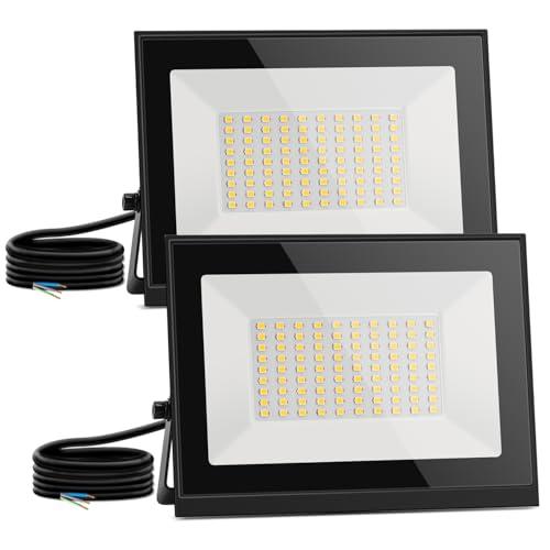 Aigostar- Faretto led 50W da Esterno,2 Pezzi,bianco naturale,Super illuminoso Faro led da 4500 lumen e 4000k. Faretti led Impermeabile IP65 per cortile, giardino, garage, tetto.