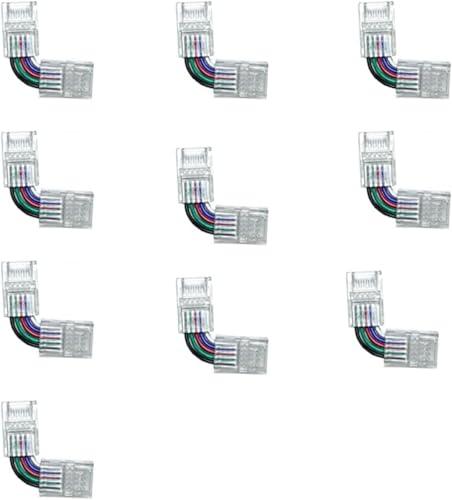 Amefil LED Bar Corner Connector 5pin12mm Angolo retto L Connettore regolabile senza saldatura per 5050 3528 RGB RGBW RGB + CCT LED bar Lights