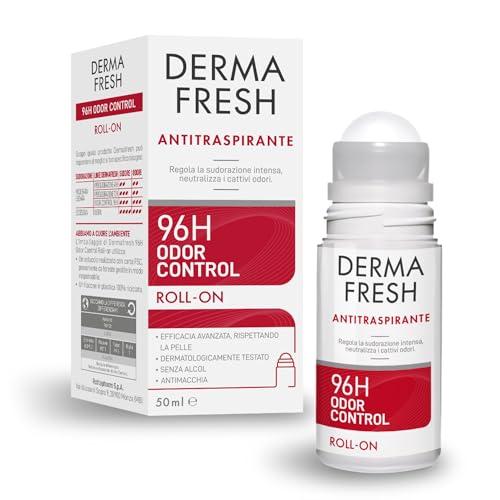 Dermafresh Odor Control Efficace 96H, Deodorante Antitraspirante Roll-On 50 ml, No Alcol, Antimacchia, Delicato sulla Pelle, Contro Sudorazione e Cattivi Odori, Dermatologicamente Testato