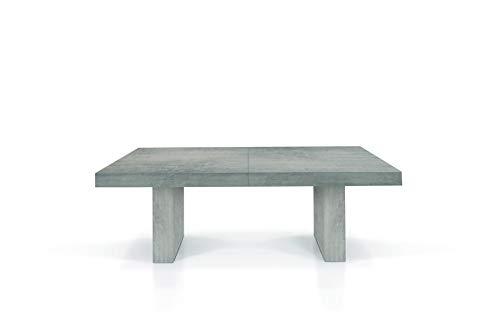 KONTE.DESIGN Tavolo JESOLO in legno, finitura Cemento Beton, 160x90 cm - 410x90 cm 18 posti