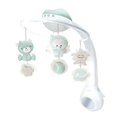 Infantino Giostrina Musicale Proiettore 3-in-1 Convertibile, Luce Notturna e Proiettore Neonato, Modalità Sveglia per Simulare la Luce del Giorno, 6 Melodie & 4 Suoni della Natura, Saggio