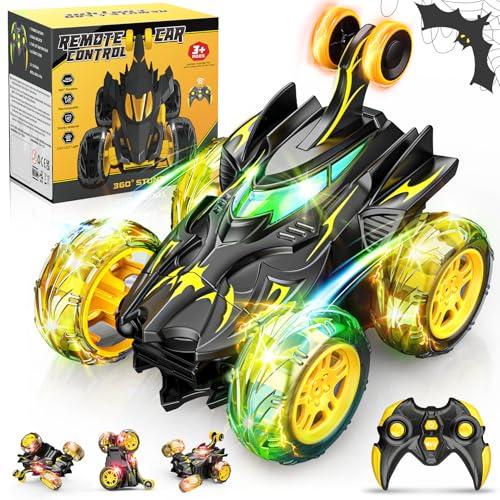 Braxel Auto telecomandata RC 2.4 Ghz 360° Flip LED lampeggiante Monstertruck - Giocattoli da 3 a 9 anni - Regalo di compleanno