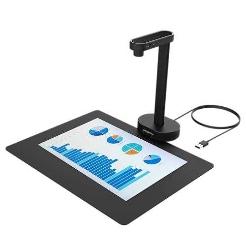 VIISAN Scanner documenti, 16 MP, USB, portatile, dimensione di registrazione A4, Deskewing, scansione di documenti multipagina, OCR & TTS Tech, funziona con Windows & MacOS