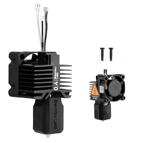 CCTREE Bamboo Original Hardened Steel Hotend Kit con ventola per stampante 3D Bambu Lab X1 Carbon/X1/X1C, termistore, Ceramic Heater, 0,4 mm Nozzle, estrusore Heating Block di ricambio