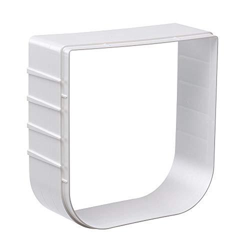 Ferplast Estensione per portina per Piccoli Cani Gatti Gattaiola Porta Basculante Swing 1 Extension, 15,5 x 5 x h 16 cm - profondità 5 cm, Bianco