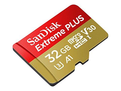 SanDisk Extreme Plus 32 GB MicroSDHC Memory Card, SD Adapter With A1 App Performance And Rescue Pro Deluxe, Up to 95 MB/s, Class 10, UHS-I, U3, V30