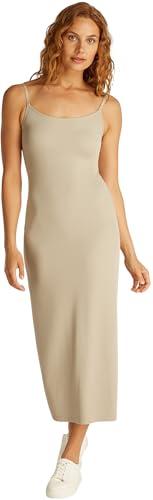Calvin Klein Donna Abito Attillato Logo Elastic Strappy Slim Fit, Beige (White Pepper), 3XL