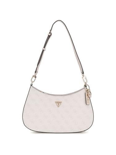 GUESS Noelle II Top Zipper Shoulder Bag White Logo