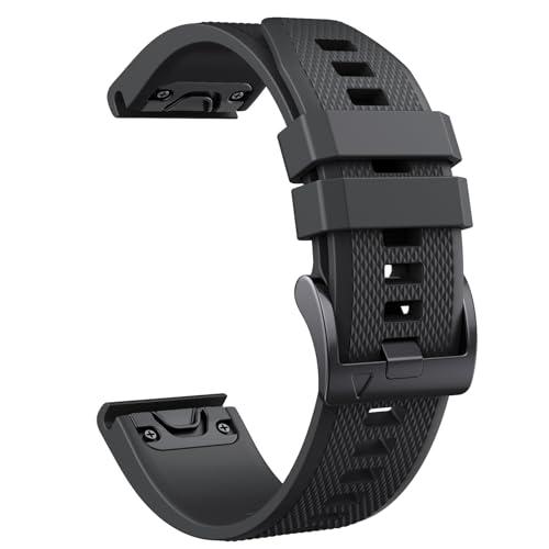 Cinturino per Garmin Fenix 5/5 Plus/6/6 Pro, Forerunner 935/945/955/965, 22mm Cinturino per Garmin Fenix 7/7 Pro/8 47mm, Instinct/2, Epix 2/Epix Pro 47mm, Descent G1, Approach S62/S60(Nero)
