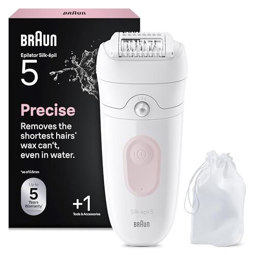 Braun Silk·épil 5, epilatore da bagnato e asciutto, per una facile rimozione dei capelli, pelle liscia a lungo, 5-011, fenicottero rosa