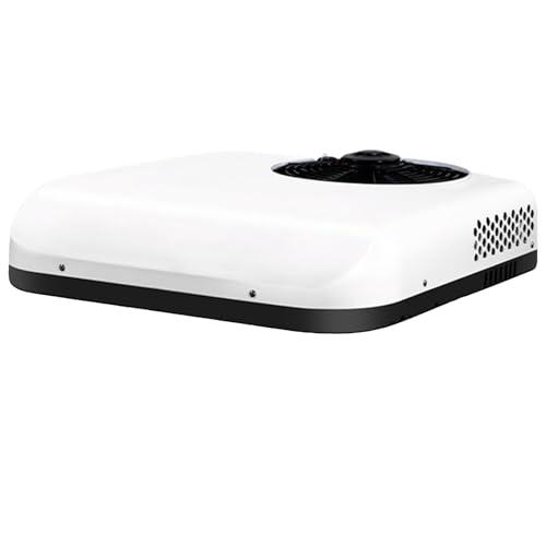 Condizionatore D'Aria DC 12V/24V per Camper RV, Elettrico All-In-One Senza Unità Esterna, Silenzioso per Camion Trattore Bus Caravan, Aria Condizionata da Tetto Bianco(Cooling Only,12v)