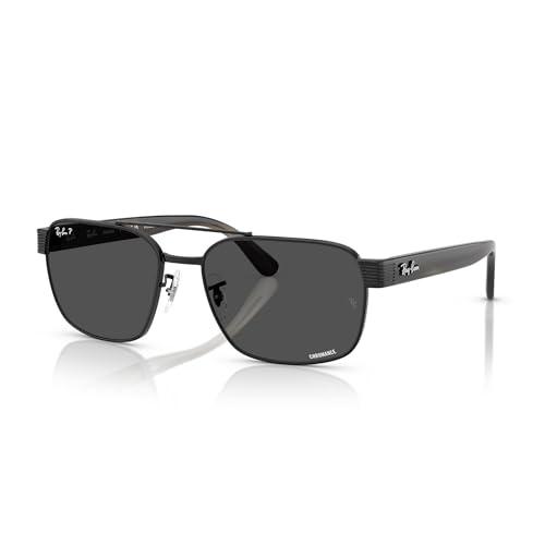 Ray-Ban Occhiali da sole unisex Rb3751ch Chromance, Nero/Grigio Scuro Polarizzato, 61 mm