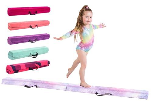 Trave ginnastica artistica per casa - 210/240/270/300 - Incredibile attrezzatura per l'equilibrio per i bambini a casa - Finta pelle scamosciata, schiuma EVA ad alta densità - cinghie per il trasporto