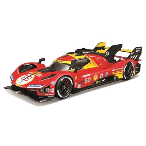 BBURAGO Ferrari 499P 24H Le Mans Champion 2024#50, Auto Diecast in Scala 1:24, Replica Dettagliata della Vincitrice con Portiere Apribili, Licenza Ufficiale Ferrari, Età Consigliata 14+ Anni