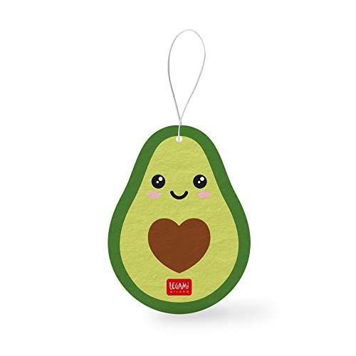 Legami - Profumatore per Auto, SOS Car Sweet Car, 6,8x9 cm, Tema Avocado, Fragranza on the Beach, Cartoncino Sagomato da Appendere allo Specchietto Retrovisore, Made in Italy