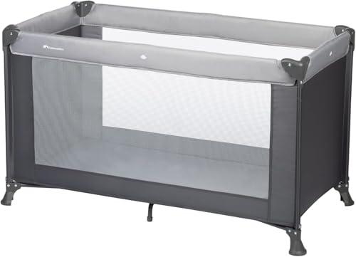 Bebeconfort Soft Dreams Lettino per bambini 0-3 Anni (0-15 kg), Culla da Campeggio con Materasso incluso in fibra di legno e schiuma (60x120 cm), Pieghevole, Borsa da trasporto, Tinted Graphite